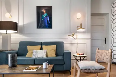 Zona de estar de OMM Suites Sevilla