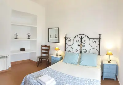 Cama o camas de una habitación en Apartamentos Turísticos Rurales Dos Fuentes