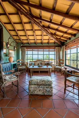 Zona de estar de Casa Alta Finca El Revuelo