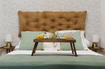 Cama o camas de una habitación en Aitana's Retreat with charming garden