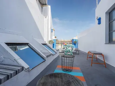 Un balcón o terraza de San esteban bajo