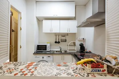 Una cocina o zona de cocina en Cozy and well located apartment in the center of Seville
