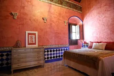 Cama o camas de una habitación en La casa del Cipres una casa con historia