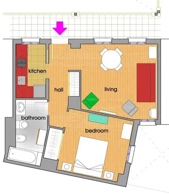Plano de HomeySeville-Precioso Apartamento San Juan de la Palma, Parking Optional