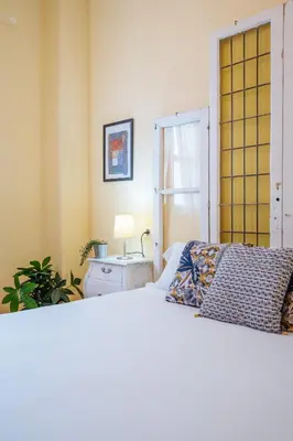 Cama o camas de una habitación en HomeySeville-Precioso Apartamento San Juan de la Palma, Parking Optional