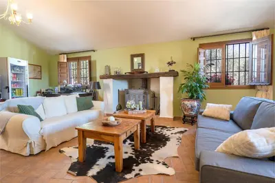 Zona de estar de Hacienda la buena vida B&B en appartementen