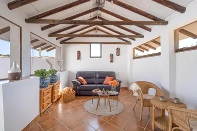 Zona de estar de Hacienda la buena vida B&B en appartementen