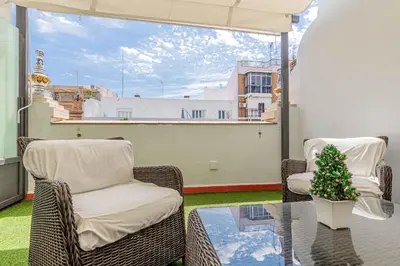 Zona de estar de Apartamentos Recaredo 7, Áticos con terraza