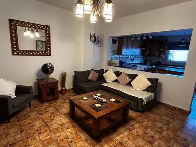 Zona de estar de Spacious Apartment with AC and central heating