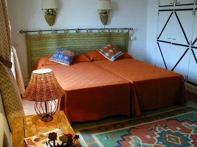 Cama o camas de una habitación en Casa Rural La Cateta