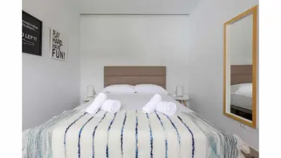 Cama o camas de una habitación en Paredones II Casa Rural Caminito del Rey