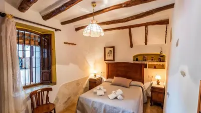 Cama o camas de una habitación en Casa La Canada Villanueva de Algaidas by Ruralidays