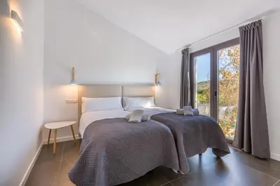 Cama o camas de una habitación en Casas rurales 
