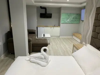 Cama o camas de una habitación en Apartamentos Las 7 Esencias