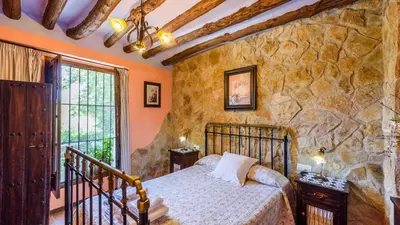 Cama o camas de una habitación en Cortijo Casablanca Priego de Cordoba by Ruralidays
