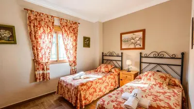 Cama o camas de una habitación en Villa Las Dehesas Casabermeja by Ruralidays