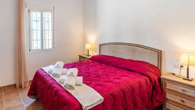 Cama o camas de una habitación en Casa El Olimpo Alora by Ruralidays