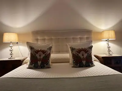 Cama o camas de una habitación en Casa Rural Abril