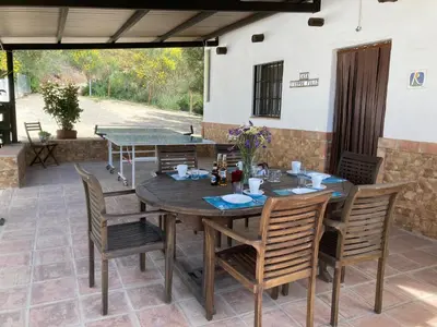 Un patio o zona al aire libre en Casa Siempre feliz