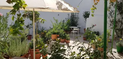 Jardín al aire libre en Casa Rural los Danzantes