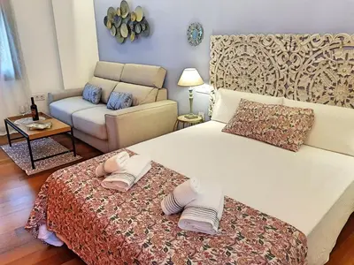 Cama o camas de una habitación en Riad Mezquita de Cordoba