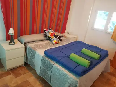 Cama o camas de una habitación en VILLA HISPANO-BRASILEÑA SALAR TELETRABAJO RECOMENDABlE