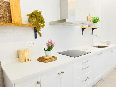 Una cocina o zona de cocina en Alojamiento Hermanos Garnelo