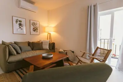 Zona de estar de Bright apartment in the heart of La Alfalfa