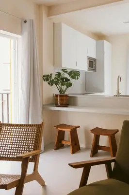 Zona de estar de Bright apartment in the heart of La Alfalfa