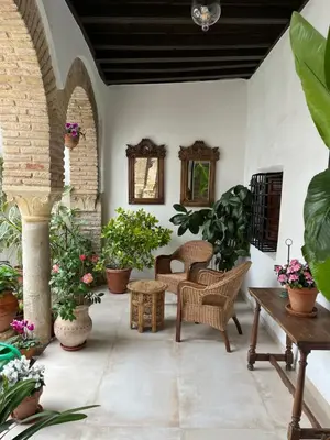 Jardín al aire libre en El patio de Regina