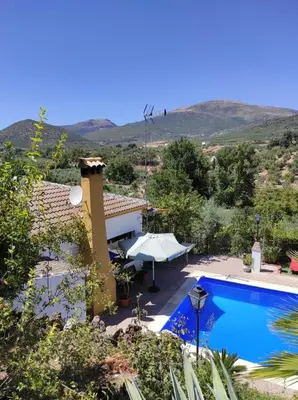 Vista general de una montaña o vista desde the country house