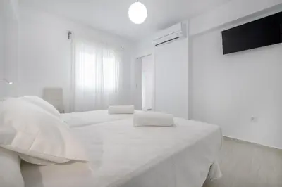 Cama o camas de una habitación en San Basilio, Parking Incluido Junto al Casco Histórico