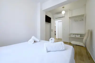Cama o camas de una habitación en San Basilio, Parking Incluido Junto al Casco Histórico