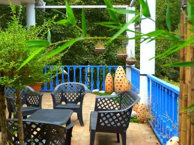 Jardín al aire libre en Hotel Sierra Madrona