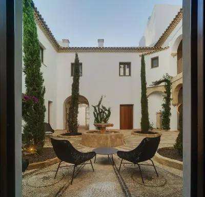 Zona de estar de Apartamentos Los Patios del Pañuelo