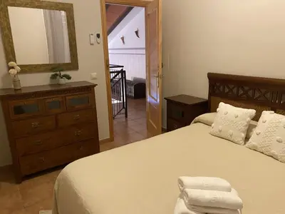 Cama o camas de una habitación en Casa el Paraíso del Lago Alojamiento Rural