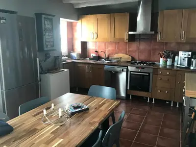 Una cocina o zona de cocina en Traditional Village House with Private Pool in Villanueva de San Juan