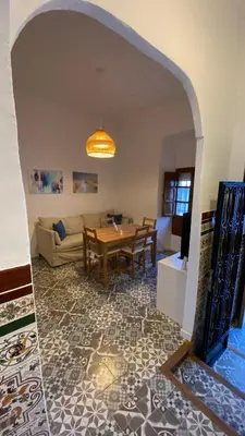 Zona de estar de Casa del Viajero