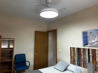 Cama o camas de una habitación en Sevilla Nervion Santa Justa