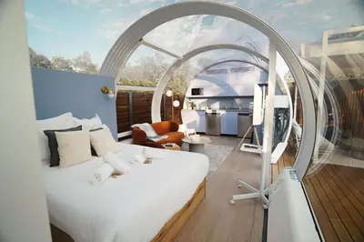Cama o camas de una habitación en La Dehesa Experiences