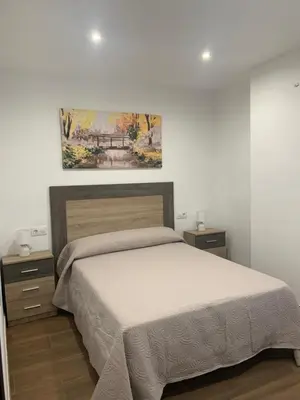 Cama o camas de una habitación en Alojamiento Rural Cortijo Alameda, Las Lagunillas