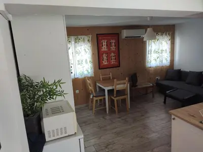 Zona de estar de Luminoso y acogedor apartamento junto a la Macarena de Sevilla