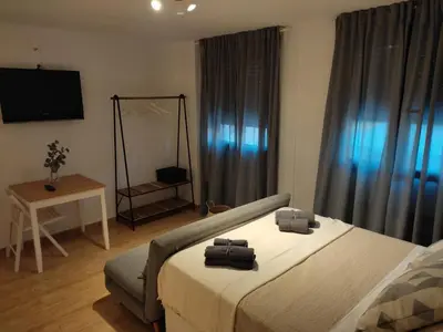 Cama o camas de una habitación en VFT Aguayo 6