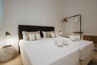 Cama o camas de una habitación en Eva Recommends Castellar Pool & Terrace