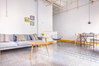Zona de estar de Pop Art , Sunny Apartment near Santa Cruz
