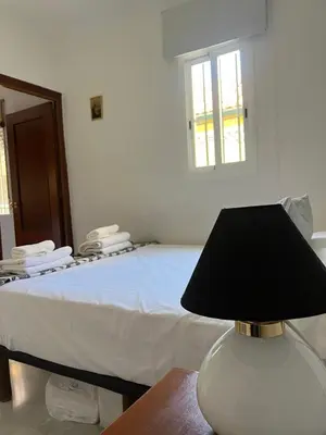 Cama o camas de una habitación en Duplex with terrace Santa Rufina