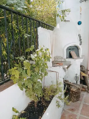 Jardín al aire libre en La Casita Verde Valle