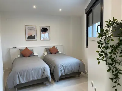 Cama o camas de una habitación en Hacienda Miraflores