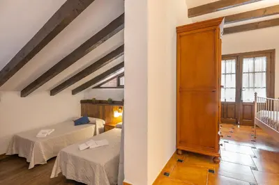 Cama o camas de una habitación en Casa La Atalaya