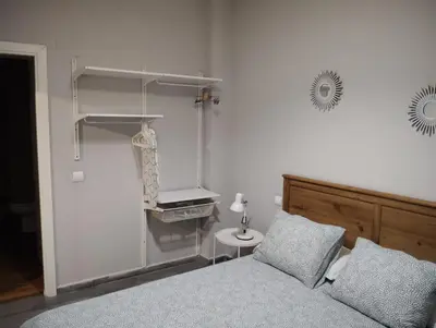 Cama o camas de una habitación en Apartamento en el casco antiguo junto Alameda H.
